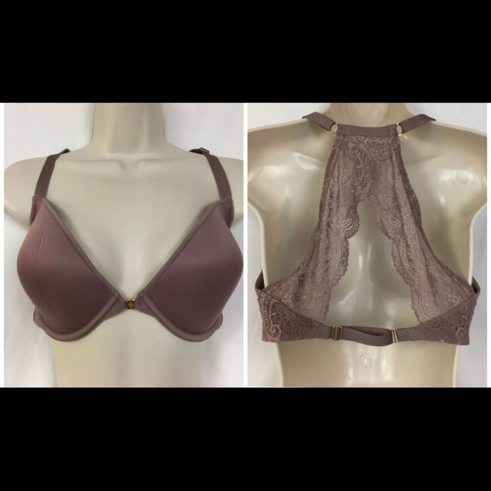 ThirdLove Bra 36D Mocha Racerback Lace T-Shirt Bra